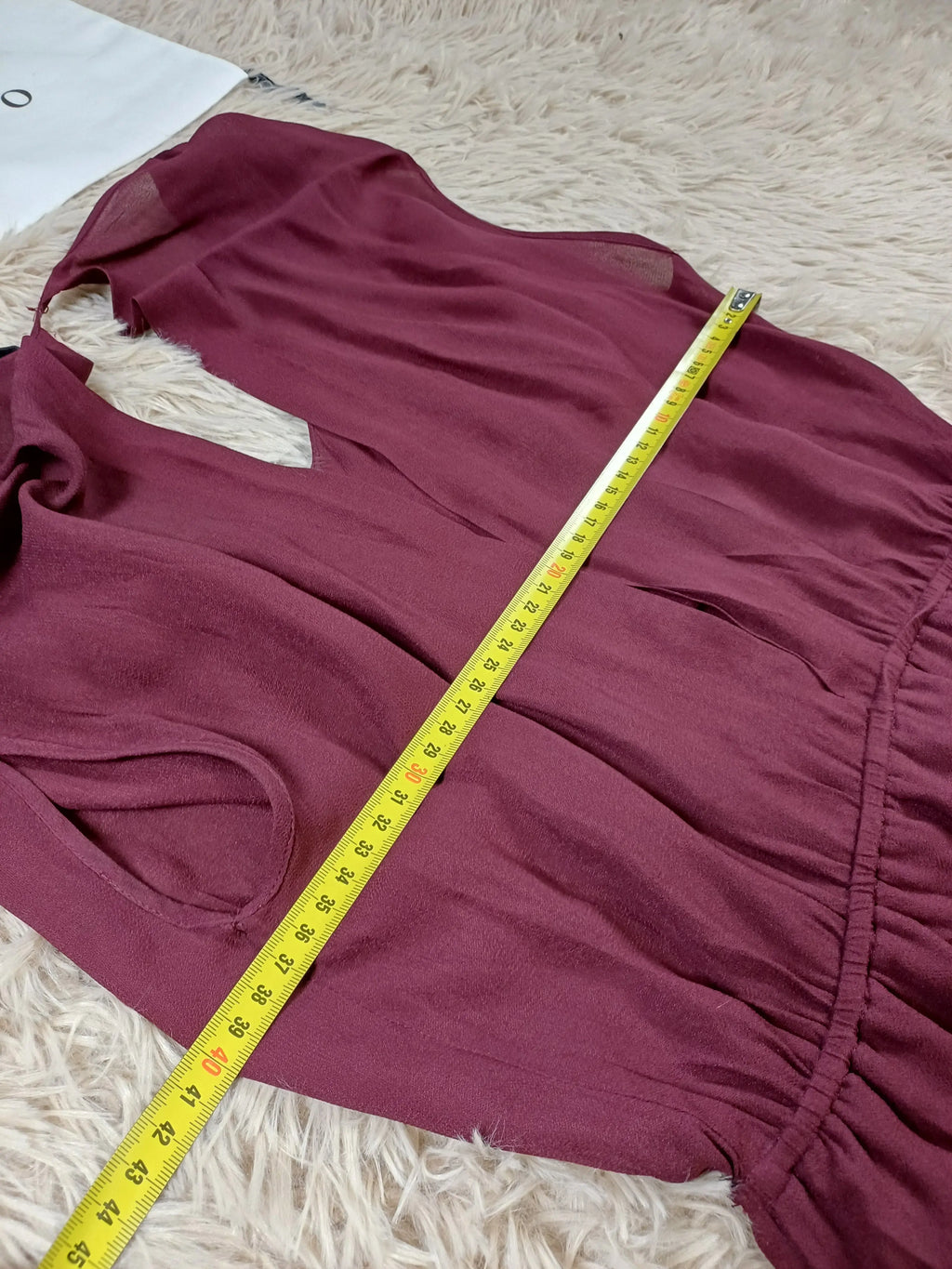Robe Sandro rouge Bordeau à fermeture devant — Taille 36 Sandro