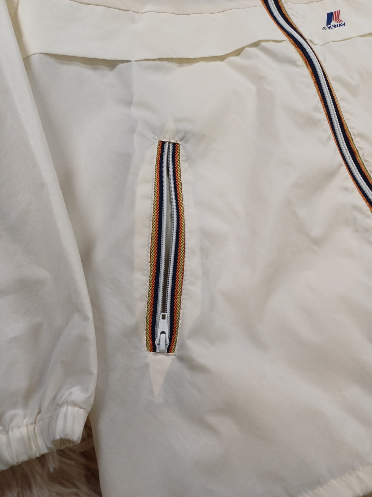 K-Way blanc vintage – Taille 36 / S