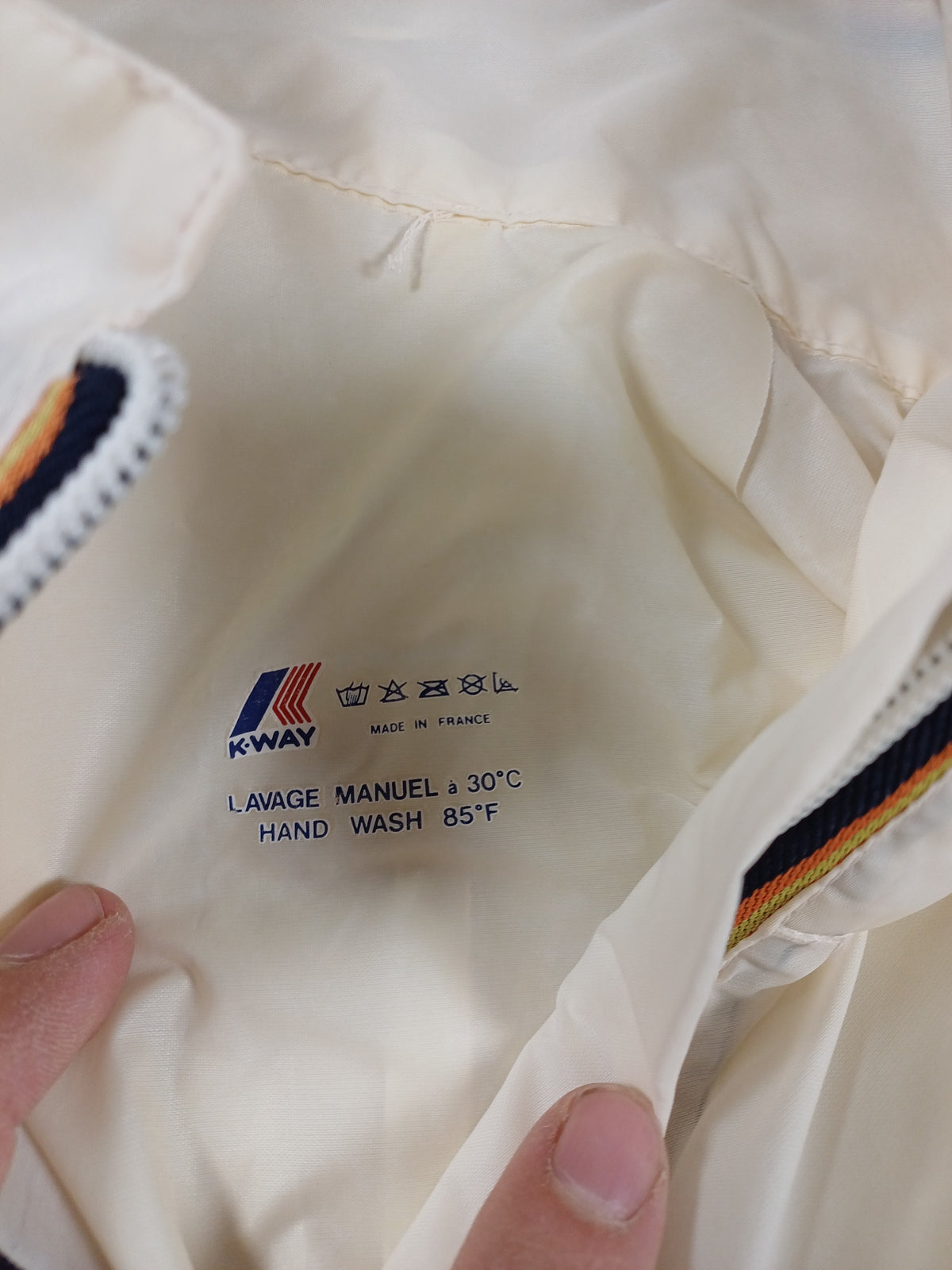 K-Way blanc vintage – Taille 36 / S