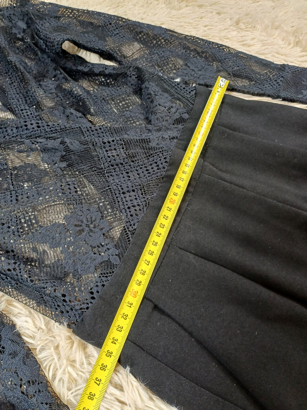 Combinaison noire Maje avec dentelle - Taille M Maje