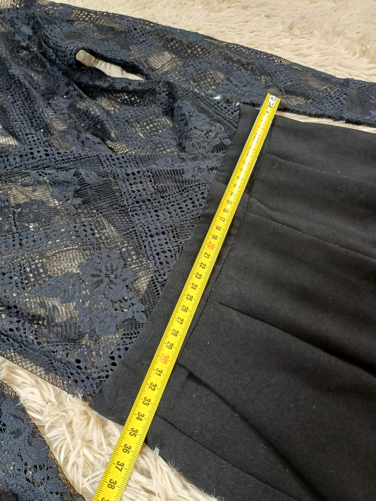 Combinaison noire Maje avec dentelle - Taille M Maje
