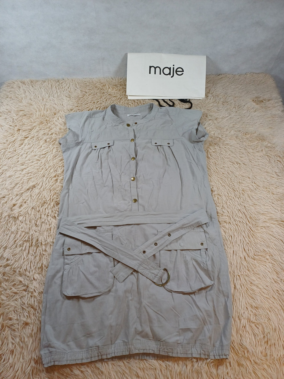Tunique Maje grise avec ceinture – taille M Maje