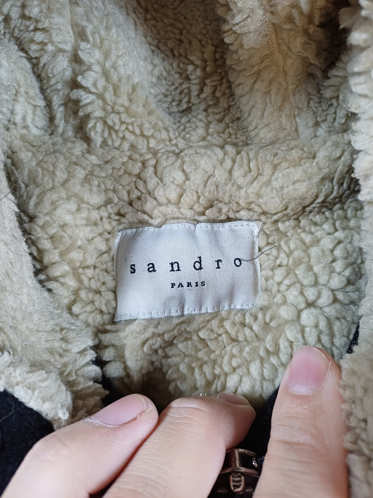 Manteau Sandro à fausse fourrure – taille S Sandro