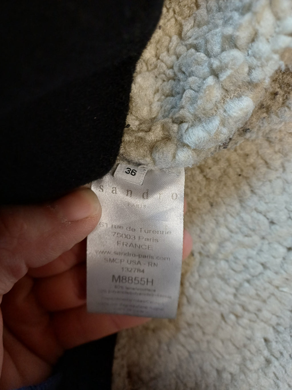 Manteau Sandro à fausse fourrure – taille S Sandro