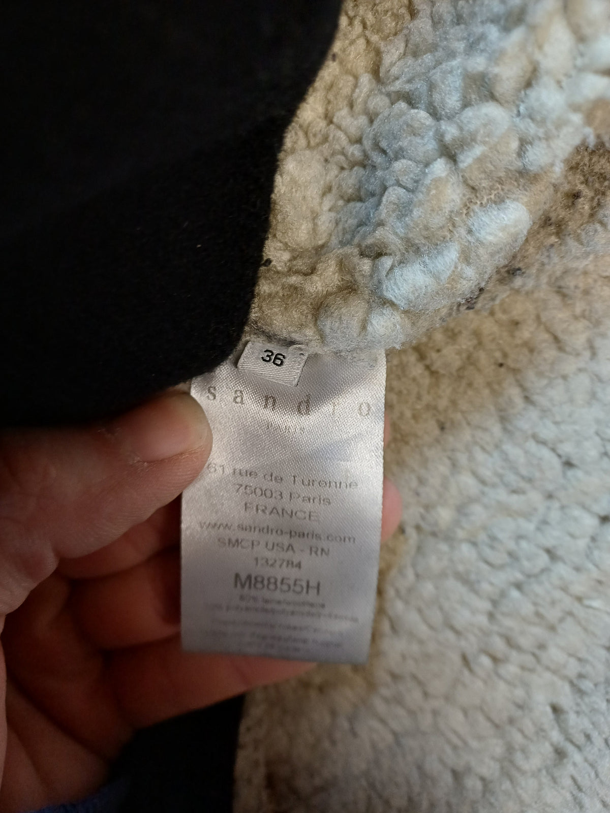 Manteau Sandro à fausse fourrure – taille S Sandro