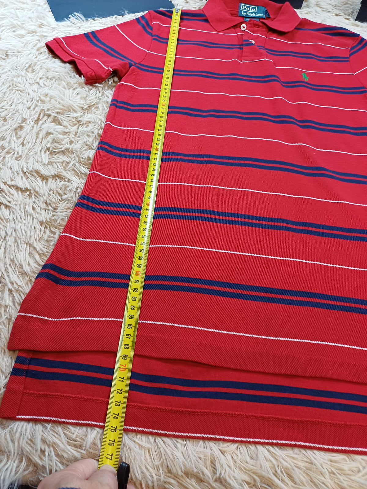 Polo rouge rayé Ralph Lauren – taille S Ralph Lauren