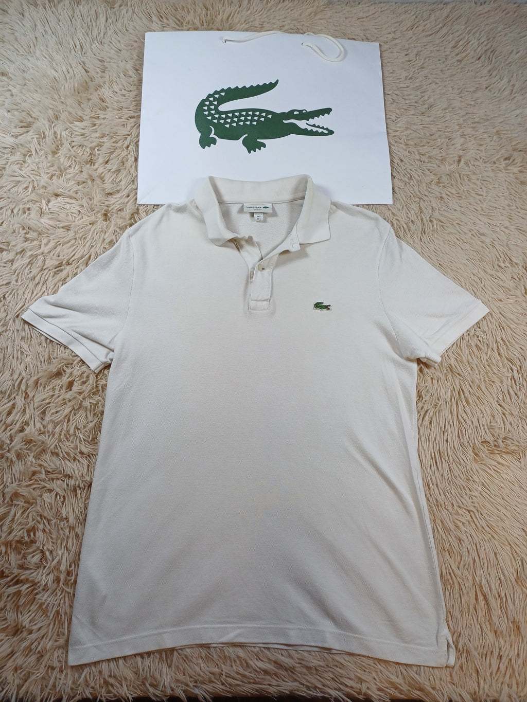 Polo blanc Lacoste – taille 5 (L) Lacoste