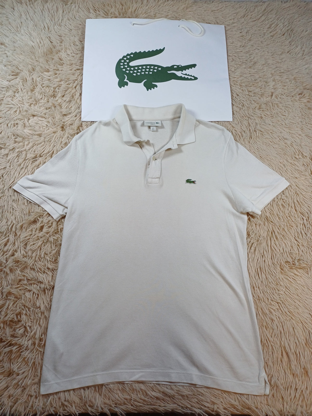 Polo blanc Lacoste – taille 5 (L) Lacoste