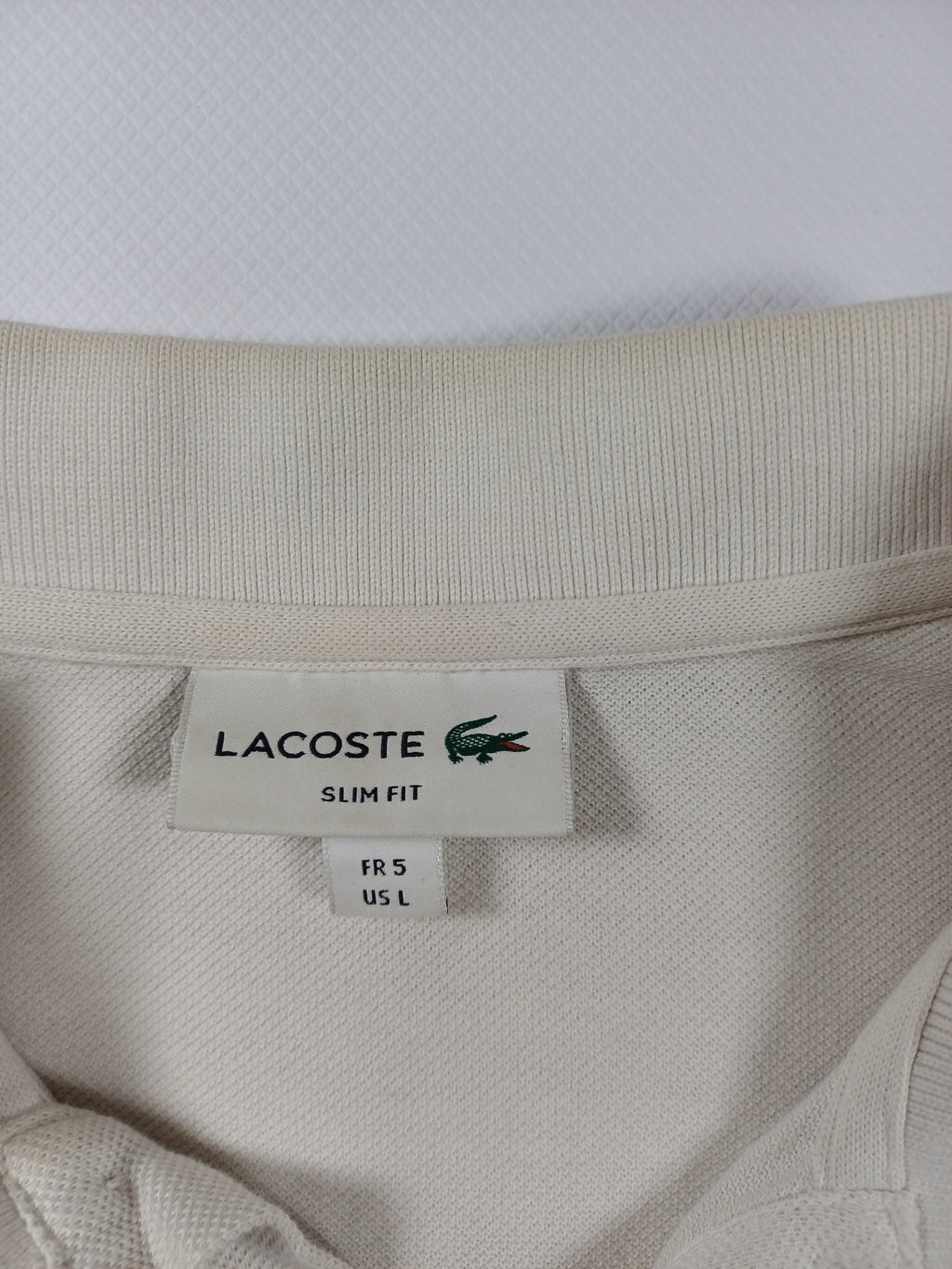 Polo blanc Lacoste – taille 5 (L) Lacoste