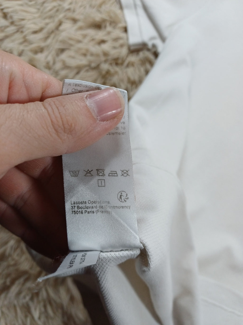 Polo blanc Lacoste – taille 5 (L) Lacoste