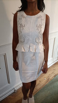 Robe Sandro blanche en dentelle – Taille 40