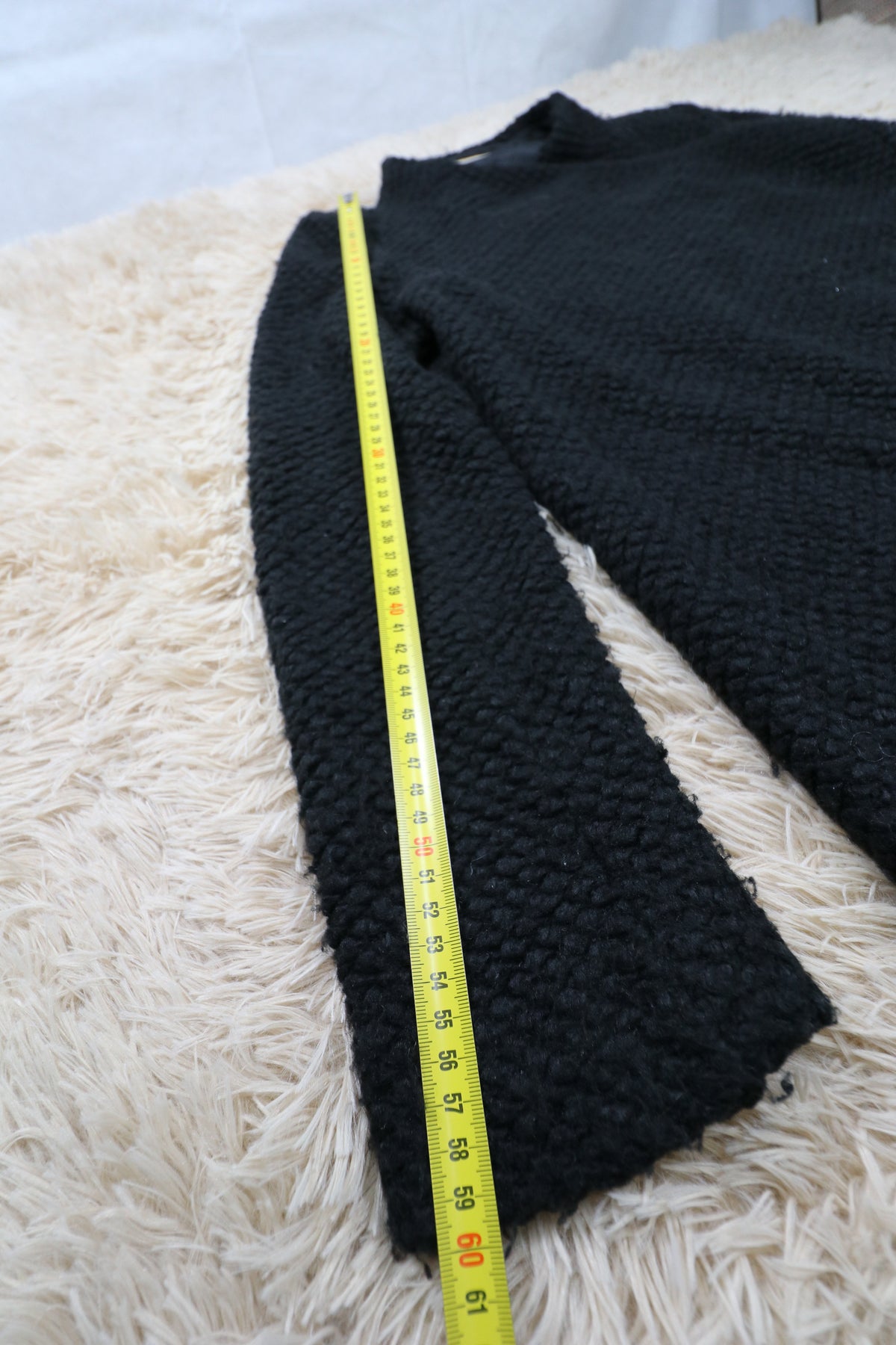 Cardigan manteau noir ba&sh en laine texturée - M ba&sh