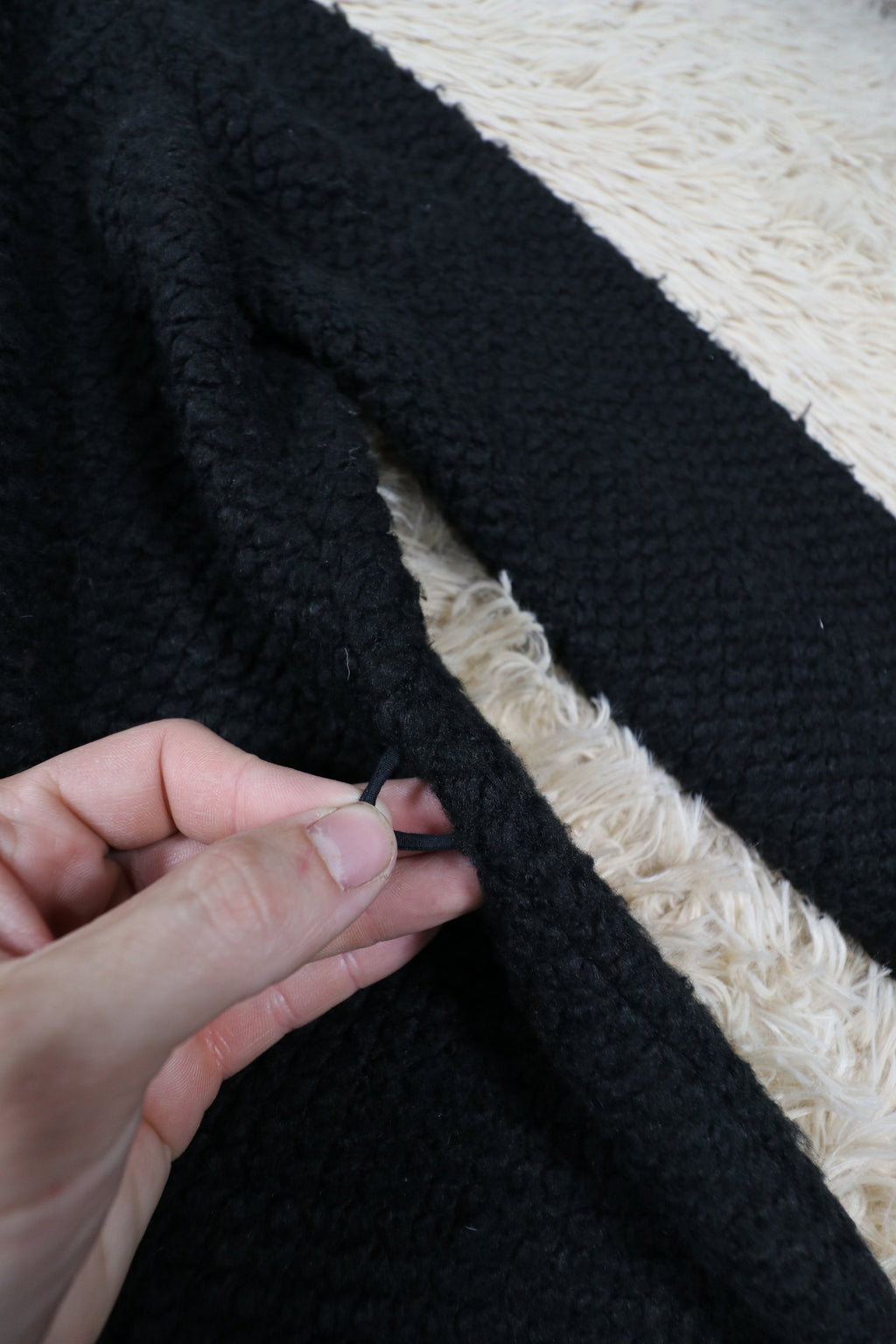 Cardigan manteau noir ba&sh en laine texturée - M ba&sh