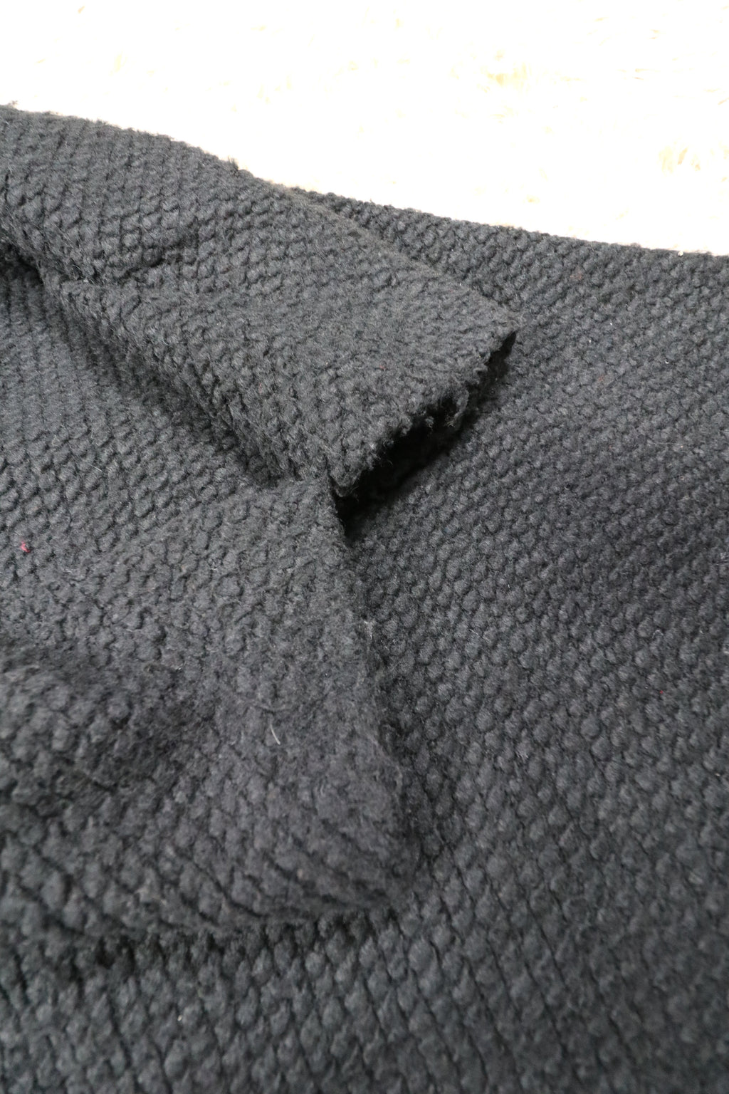 Cardigan manteau noir ba&sh en laine texturée - M ba&sh